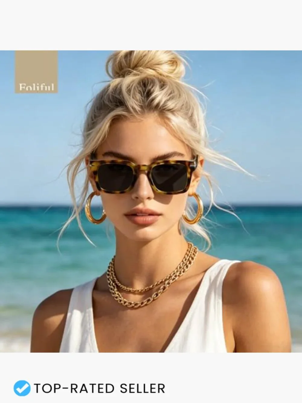 Square Frame Retro Sunglasses UV Protection Driving Classic for Women Men